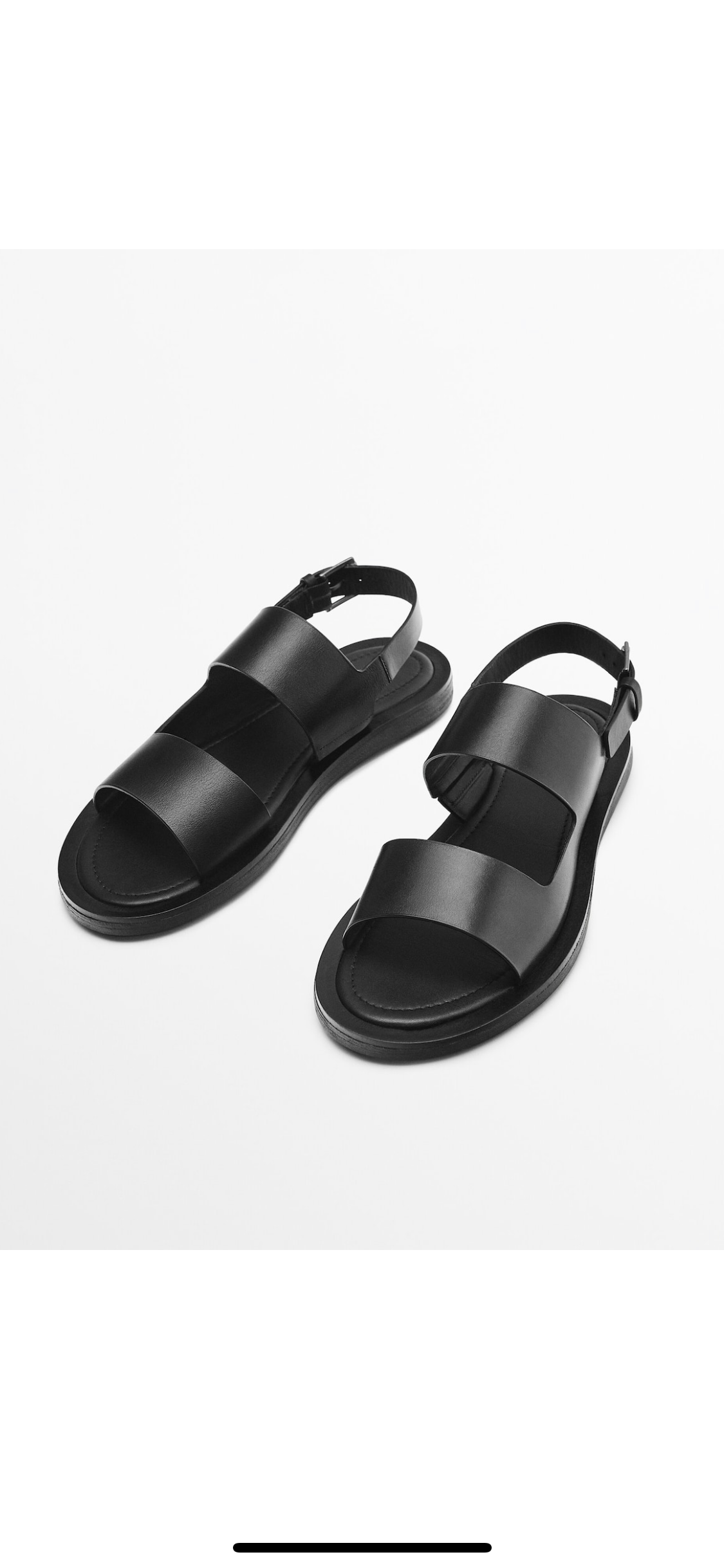 Sandales Massimo Dutti FDL noir