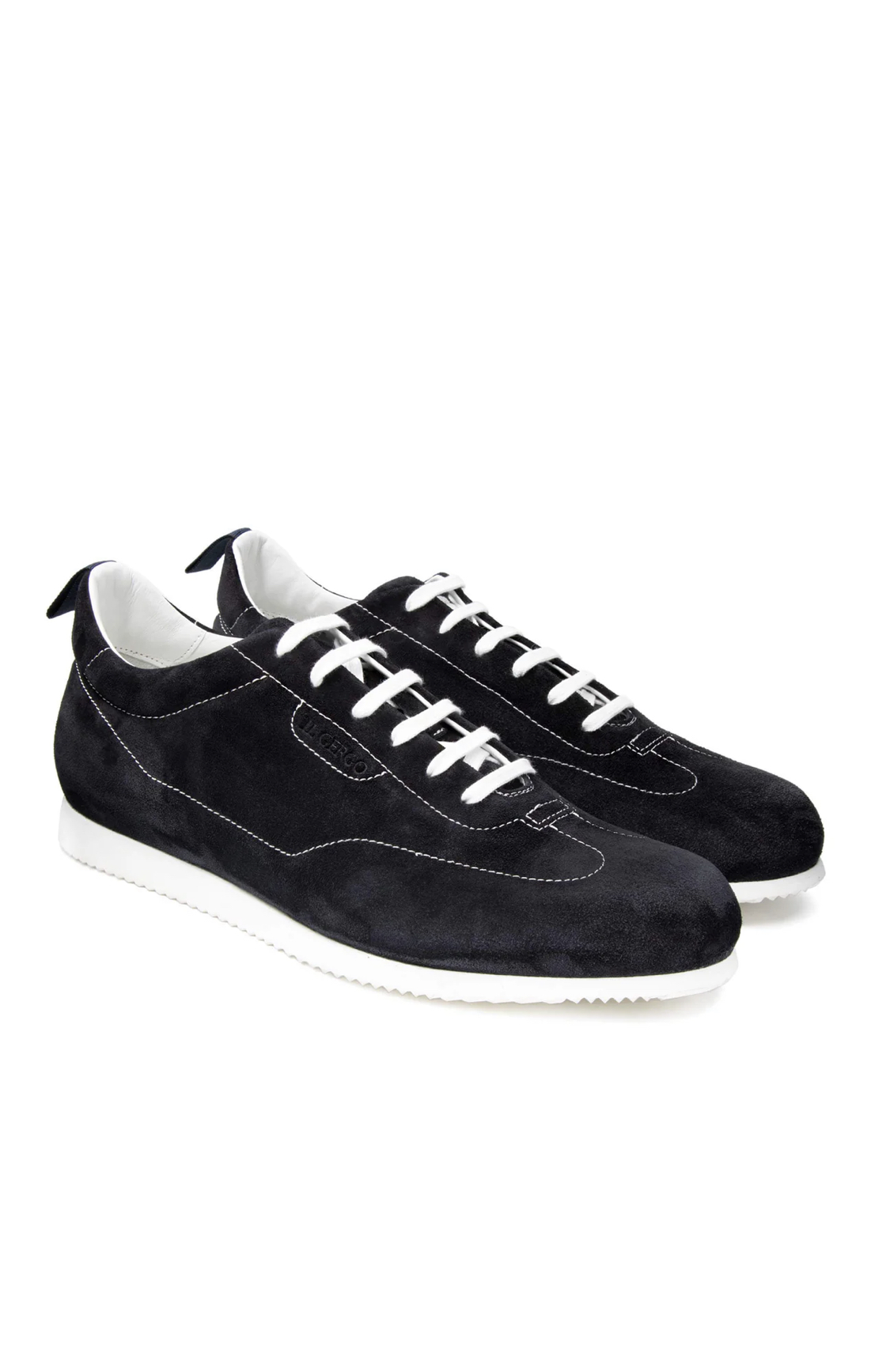 Derby daim bleu nuit «PRESTANZA»
