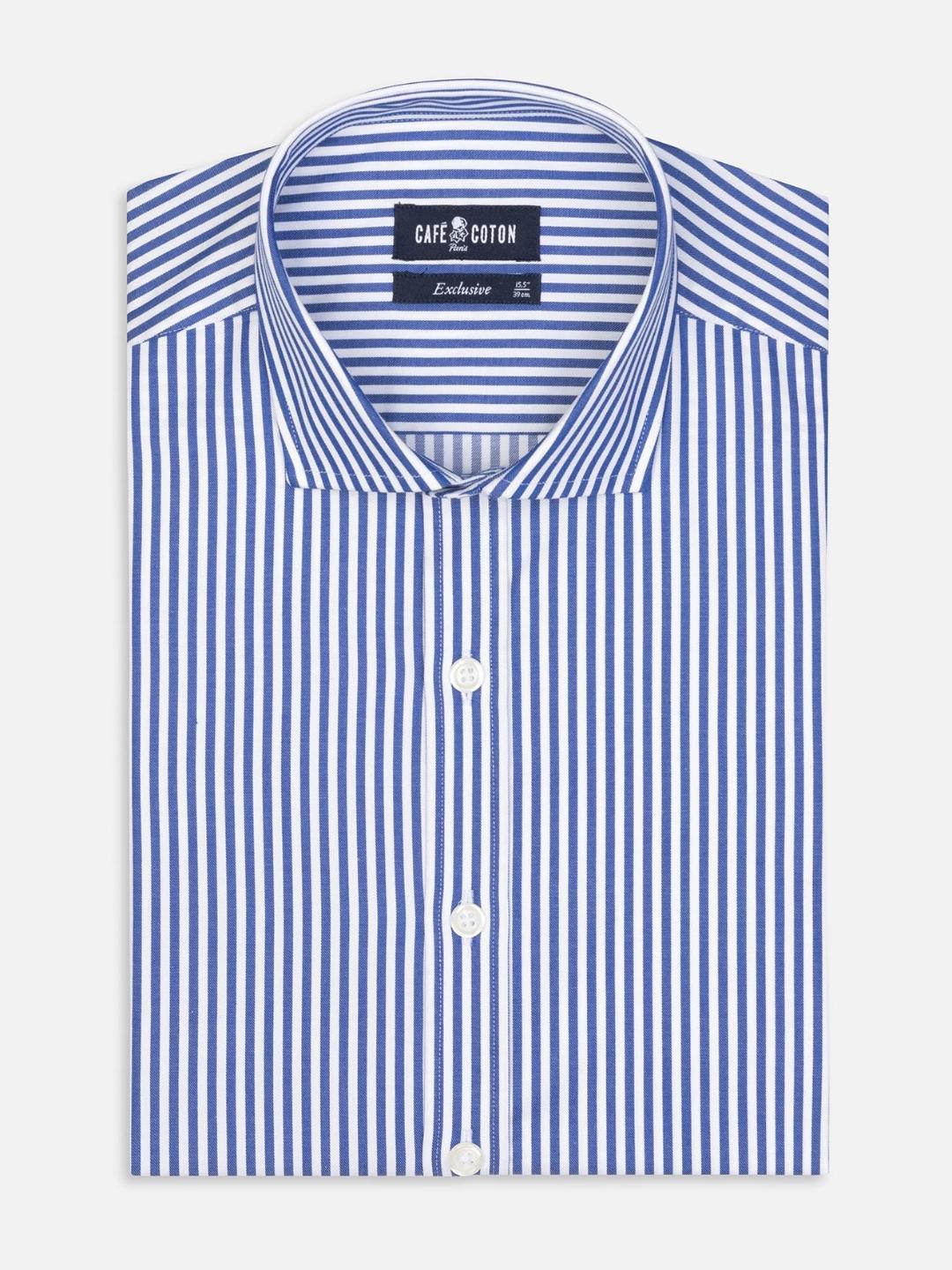 Chemise à rayures bleues 