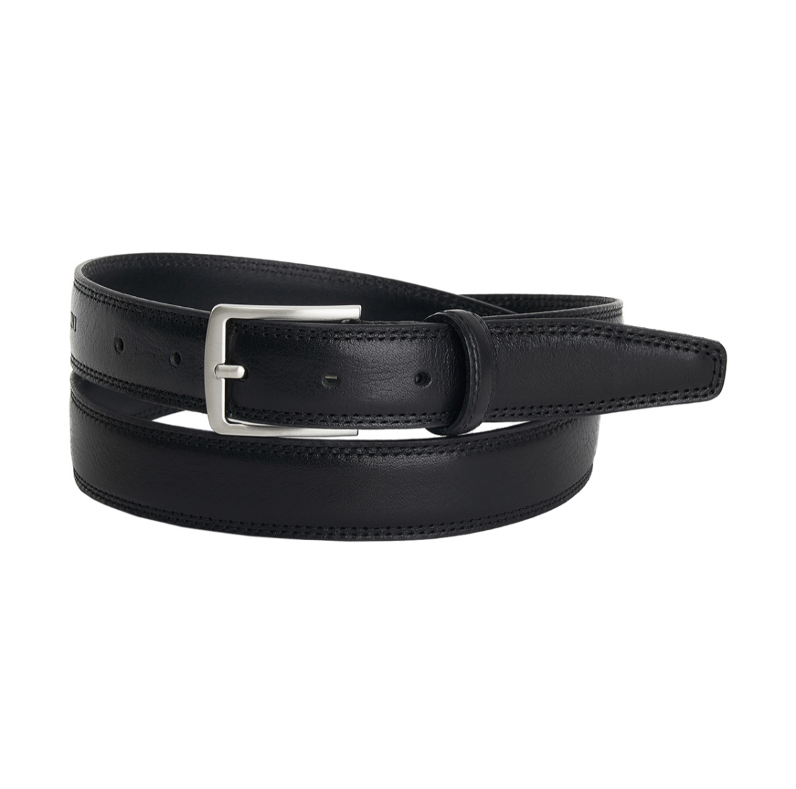 Ceinture en cuir noir Rift FANTINI
