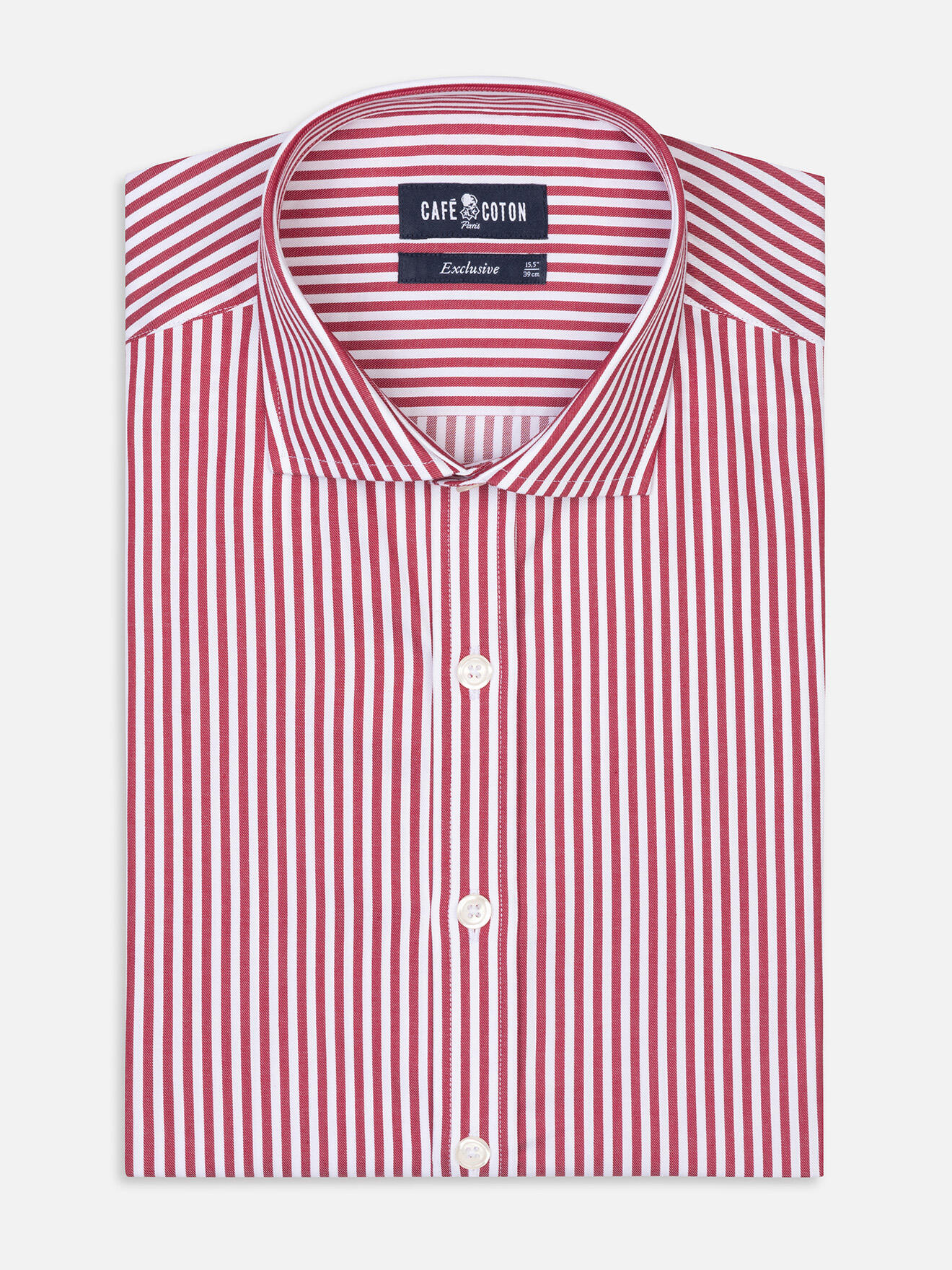 Chemise à rayures rouge 