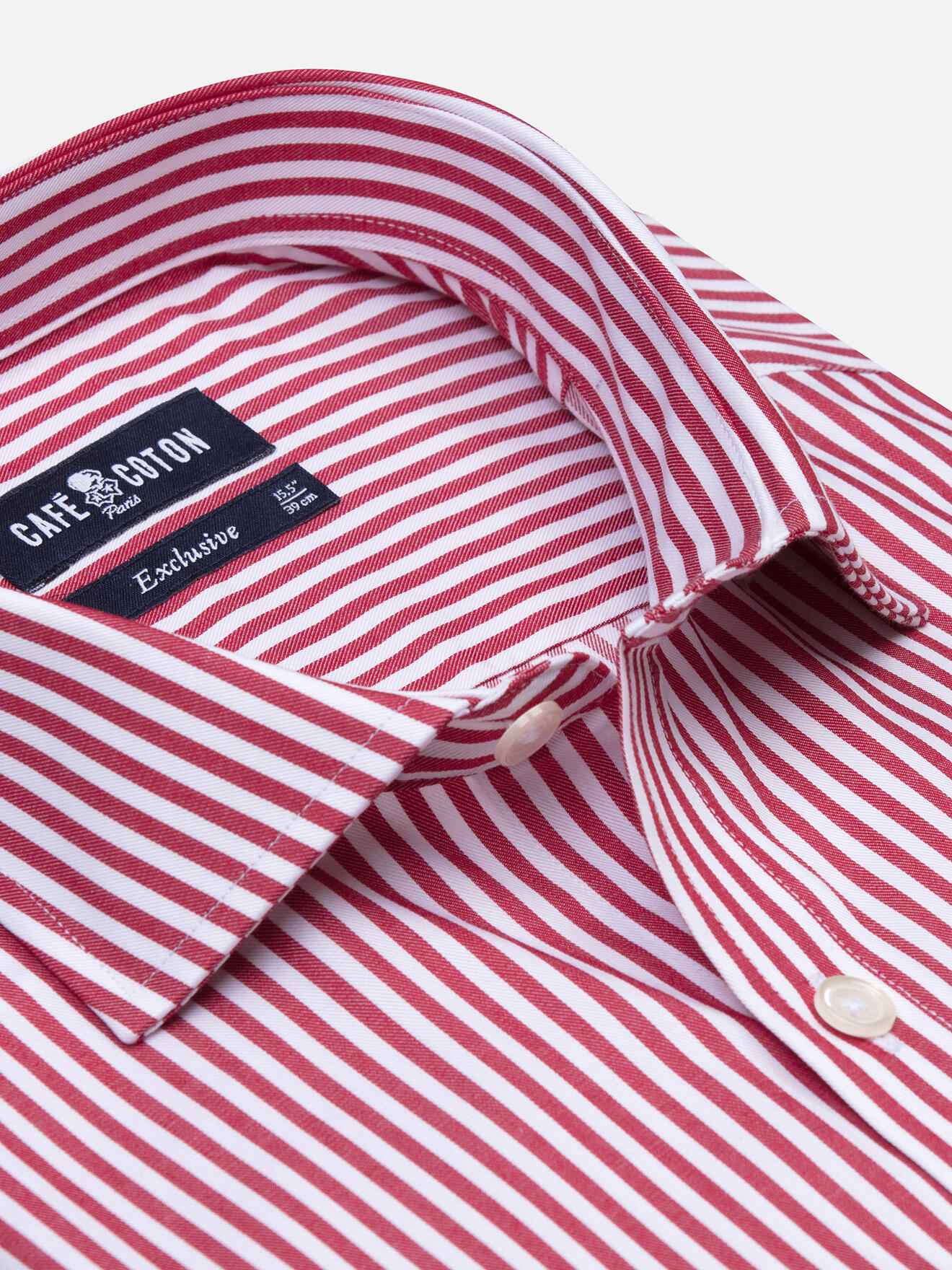 Chemise à rayures rouge 