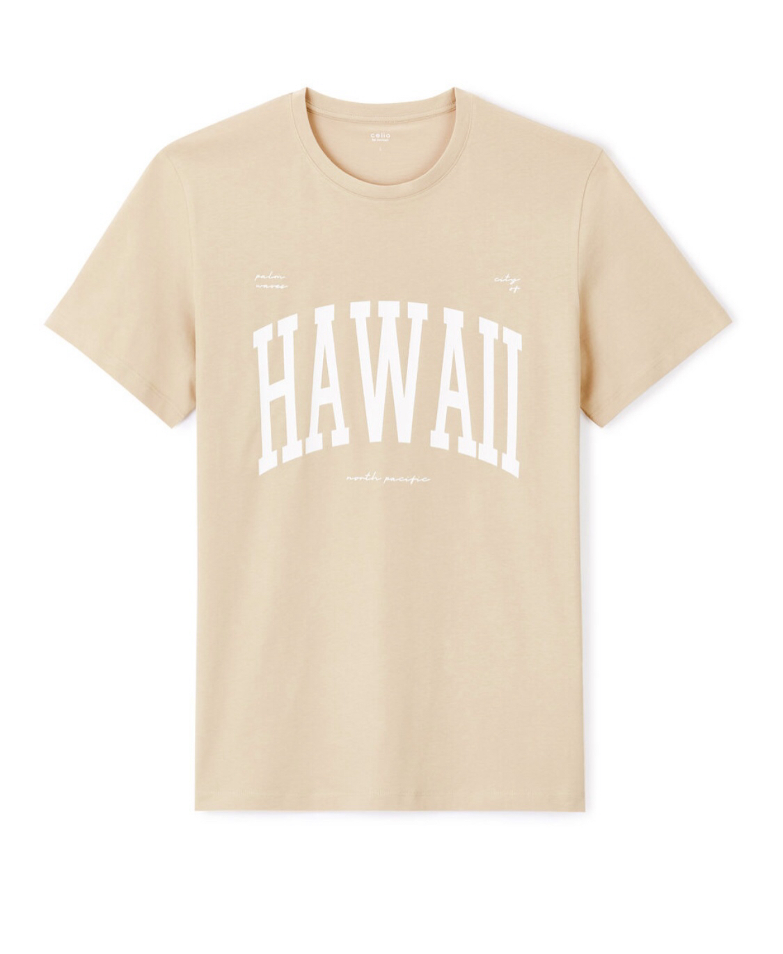 T-shirt Célio khaki Hawaï 