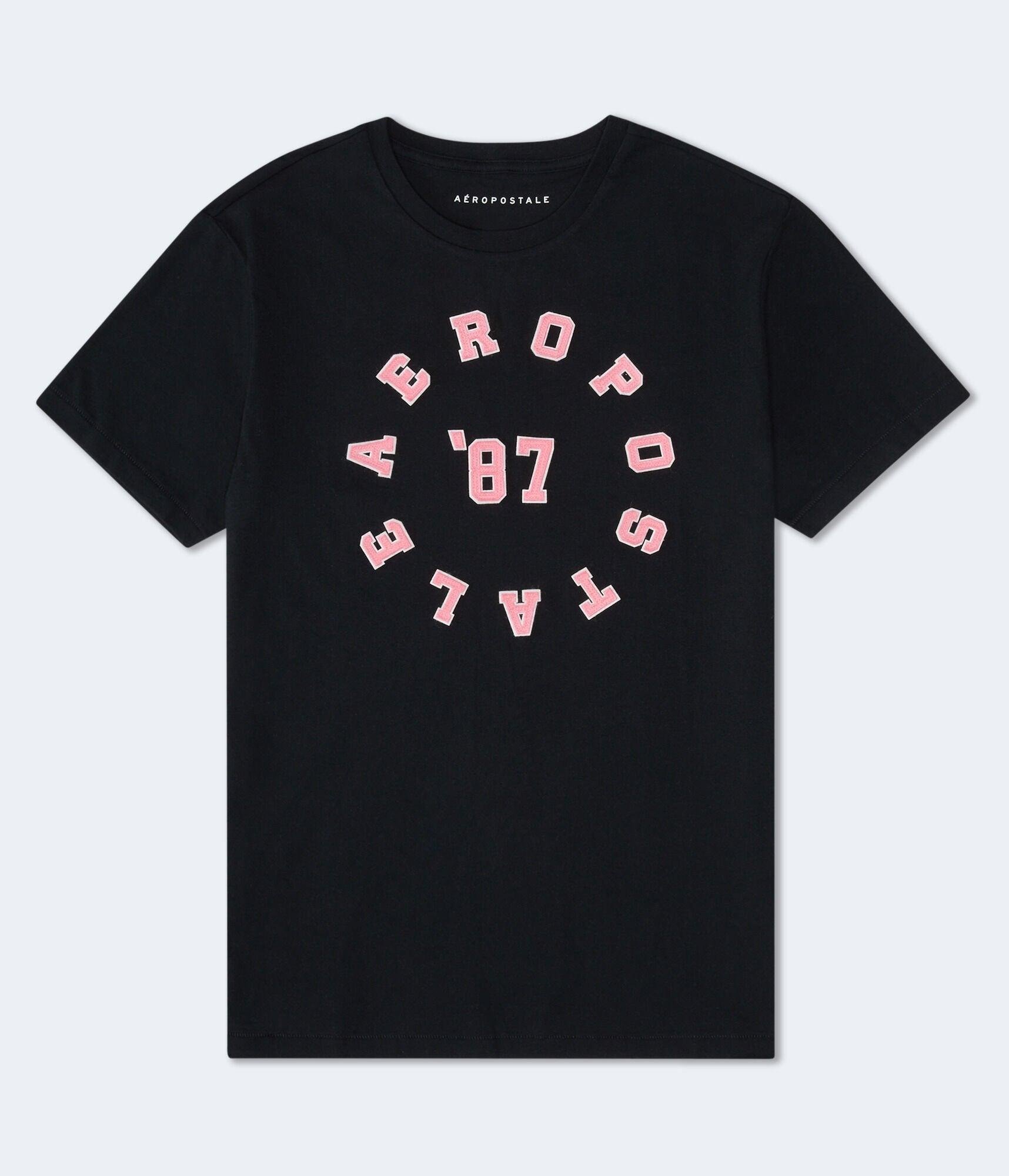 T-shirt bleu-rose